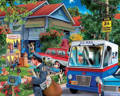 White Mountain Puzzles It's The Mailman, 1000 Piece Jigsaw Puzzle