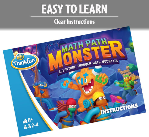 ThinkFun Math Path Monster - Engaging Cooperative Board Game | Enhances Math Skills for Kids and Adults