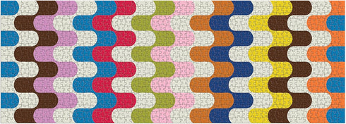 39" x 14" Landscape Puzzle, Chic and Modern Design Jonathan Adler Bargello 1000 Piece Panoramic Puzzle from Galison