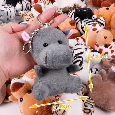 12 Pack 4.5 Inch Small Stuffed Animals Bulk, Mini Plush Toys, Treasure Box Toys for Classroom, Party Favors for Kids