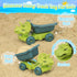 Beach Toys, Dinosaur Sand Toys with Dump Truck, Collapsible Beach Bucket, Shovel, Rake, and Sand Castle Molds