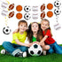 18 Pieces Sports Party Decorations, Sports Themed Birthday Supplies with 2 Banners and 16 Hanging Swirl Paper Garland