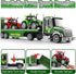 Set, 27" 2 3 4 5 6 Dwi Dowellin Farm Vehicle Toys Large Friction Powered Semi Truck with Tractors, Toy Cars
