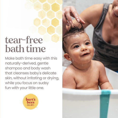 98% 12 Oz (Pack 3) Burt's Bees Baby Shampoo and Body Wash, Tear Free Soap, Natural Origina Baby Soap, Original Scent