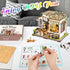 DIY Miniature House Kit, Tiny Pet Shop with Furniture & LED, 3D Dollhouse Building Kit for Adults and Teens