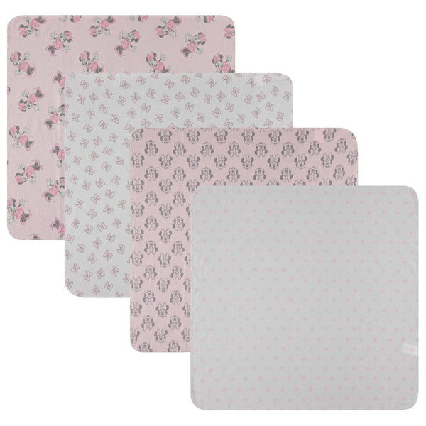 Disney Baby 4-Pack Receiving Blankets 100% Cotton Flannel, 28" x 28" Available