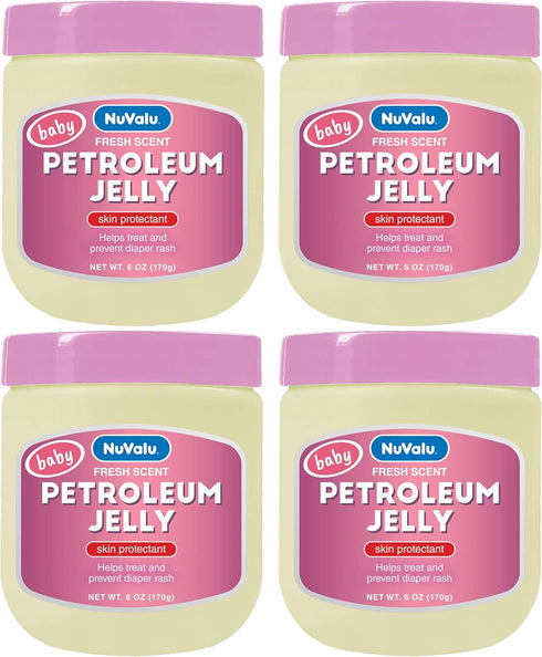 Petroleum Jelly, 6 oz, Pack of 4 (Fresh Scent Baby Pink)