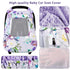 Car Seat Cover Baby Girl, Warm Winter Carseat Cover for Baby, Purple Floral Infant Car Seat Canopy with Peep Window