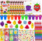 Cinrobiye 72 Pcs Summer Fruit Coloring Book Bulk Set with Stacking Pencils,