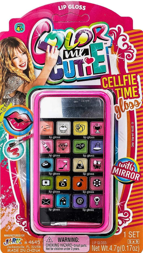 JA-RU Kids Makeup Beauty Toy Kit for Girls (1 Makeup Set) with Mirror, Brush, Eyeshadow Palette, Non-Toxic Cosmetic