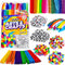 FUNZBO 1200+ Arts & Crafts Supplies for Kids - Craft Kits with Pipe Cleaners, Pom Poms, Popsicle Sticks