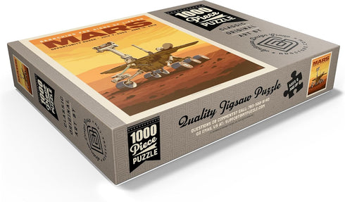 MyPuzzle NASA 2003: Mars Opportunity Rover, Vintage Poster - Premium 1000 Piece Jigsaw Puzzle for Adults