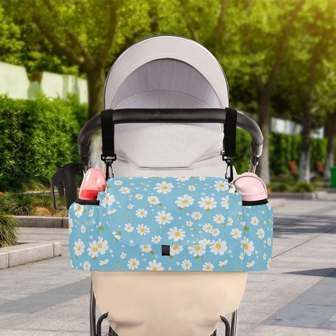 miaozhen Simple Blue Daisy diaper bag stroller organizer diaper caddy stroller carry organizador para carreola