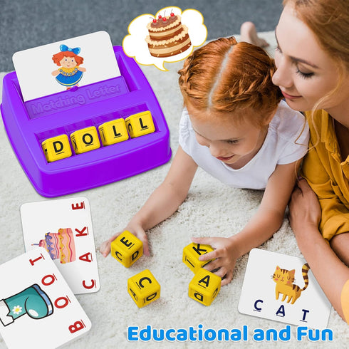HahaGift Toddler Girl Toys - Matching Letter Game for Preschool Learning - Best Christmas Birthday Gift for Kids
