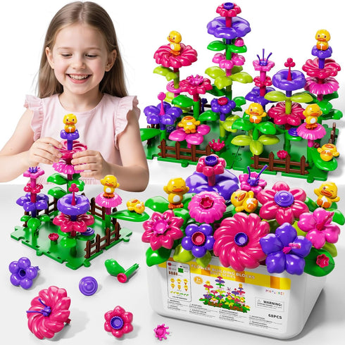 Novaluki Flower Garden Building Toys for Toddler 3 4 5 6 7 Years