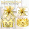 JC HUMMINGBIRD JCHB12 Pieces Fillable Gold Crown with Flower Pouch, Party Favors