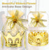 JC HUMMINGBIRD JCHB12 Pieces Fillable Gold Crown with Flower Pouch, Party Favors