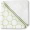 Organic Cotton Terry Velour Washcloths for Baby/Toddler by SwaddleDesigns, Set of 2, Kiwi Mod Circles