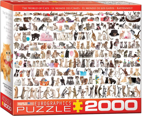 EuroGraphics 2000-Piece Puzzle - The World of Cats (8220-0580)