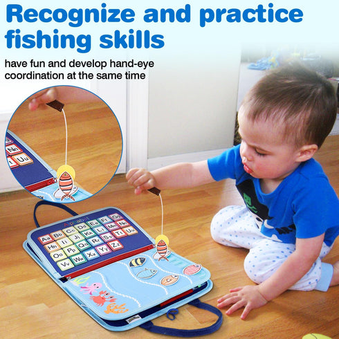 1 2 3 4 1-3, JHkim Busy Board Montessori Toys for Year Old Boys Girls Gifts, Sensory Toy for Toddlers Educational