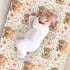 KuphiL10C Girls-16x32 Cartoon Highland Cow Flowers Floral Baby Changing Pad Cover,Unisex Western Farm Animals Cow