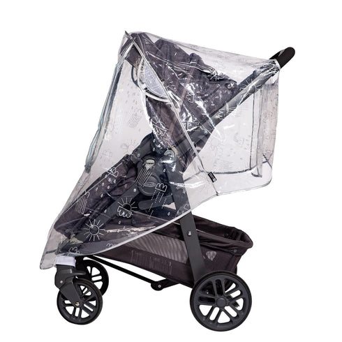 J.L. Childress Deluxe Stroller Rain Cover, Universal Poncho with Adorable Printed Pattern, Baby Weather Shield
