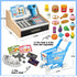 3 4 5 6 7 8 9 3-12 Wooden Cash Register for Kids with Shopping Cart Rechargeable Kid Cash Register with Scanner Gift