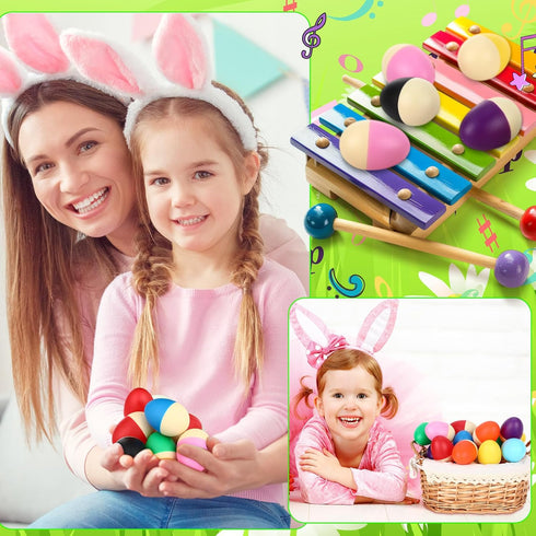 100 Yeshone Pieces Egg Shakers Bulk Musical Instruments Percussion Maracas Egg for Kids Toys Plastic Shaker