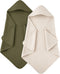 Susurration Hooded Baby Towels for Newborn 2 Pack 100% Muslin Cotton Towel