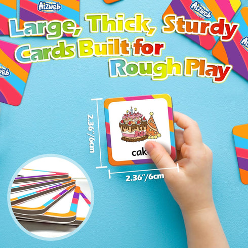 Game,52 Aizweb First Words Match Game,Memory Pcs Toddler Baby Flash Cards,Educational Toys for Pre K Preschool