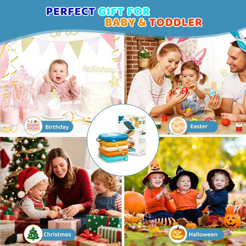 Toylfort 1 6-12 1-3 Montessori Busy Board for Year Old, Airplane Toys for Babies Months, Sensory Fine Motor Skills