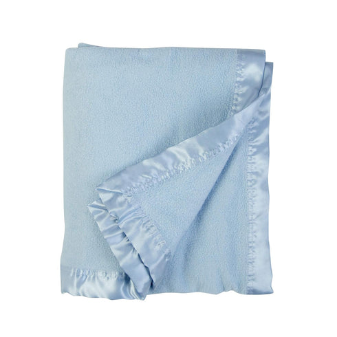 34 47 inches Bamboo Rayon Soft Light Blue Toddler Security Blanket - Thermal Sky Blue Baby Blanket with Satin Edging
