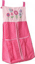 CribMATE 1 PC Pink Flower Owl Crib Diaper Bag, Crib Diaper Hanging Organizer