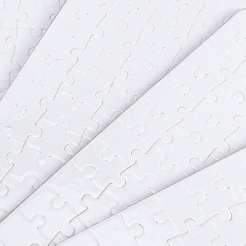 HAKZEON 35 Sets 120 Pcs White Blank Sublimation Jigsaw Puzzles 8 x 11 Inch for DIY Projects, Custom Puzzle Pieces