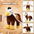 Plush Hippogriff Stuffed Animal - 12 Inch Large Hippogryph Plush Toy, Mixture of Bald Eagle and Horse Mythological