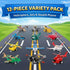 Playset, Pack (12 Pack) Liberty Imports Pull Back Airplanes Toys Vehicle Variety of Helicopters, Stealth Bombers