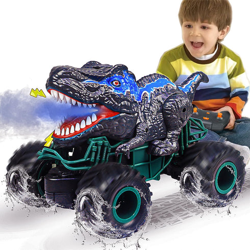Dinosaur Remote Control Car, 2.4GHz RC Mega Monster Truck Toys for Toddlers,