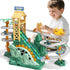 3 4 5 6 7 8 Set, JUKUDAHU Dinosaur Climbing Slide Stair Toy for Toddlers Aged - Racing Track Game Sliding Car Toy