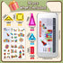 Jollynamy 3-5,Travel -36PCS Mini Magnetic Tiles with Iron Box for Kids Ages Magnet Mini Building Blocks Plane Toys