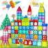 Paaxido Magnetic Tiles, 100PCS Magnetic Blocks Set, 4D Diamond Magnet Building Blocks,
