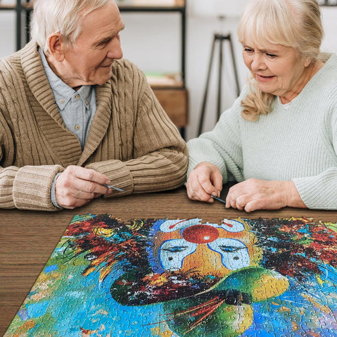 HUADADA Jigsaw Puzzles for Adults, 1000 Pieces Clown Interlock, Circus Home Decor Birthday Party Gifts, Size 27.5"x19.6"