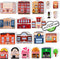 20 Pc Wooden City Play Set - Wooden Town Buildings and Street
