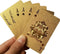 24K Gold Foil Playing Cards Deck, Perfect for Poker, Practical Jokes & Party Gifts for Christmas & Halloween