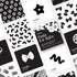 Tummy 0+ Set Pasta for Baby High Contrast Cards Sensory Toy Learning Activity Large Black and White Flash Cards Newborn