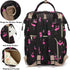 Dezcrab Backpack Backpacks Flamingo Baby Diaper Bag for Women, Large Capacity Waterproof Maternity Travel Nappy
