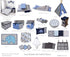 Bacati Elephant Blue, Navy, Grey - 100% Cotton Boys Universal Baby Crib or Toddler Bed Fitted Sheet