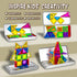 Jollynamy 3-5,Travel -36PCS Mini Magnetic Tiles with Iron Box for Kids Ages Magnet Mini Building Blocks Plane Toys