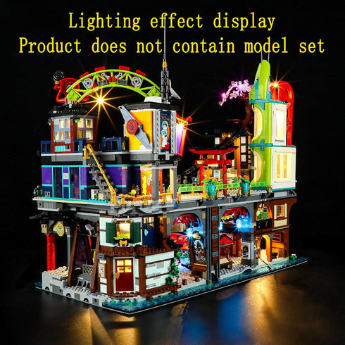 LED Light Kit for NINJAGO City Markets — Compatible with NINJAGO 71799 Model Set (Model Set Not Included)