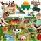 WAIIW Farm Animal Toys for Toddlers,38 PCS Realistic Animal Figurines Toys with 47.2x31.4