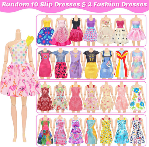 101 Set 11.5 Inch 5 12 2 2 2 10 Ecore Fun Pcs Doll Clothes and Accessories for Dolls - Wedding Gowns Fashion Dresses